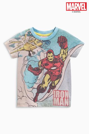 Blue Iron Man T-Shirt (3mths-6yrs)